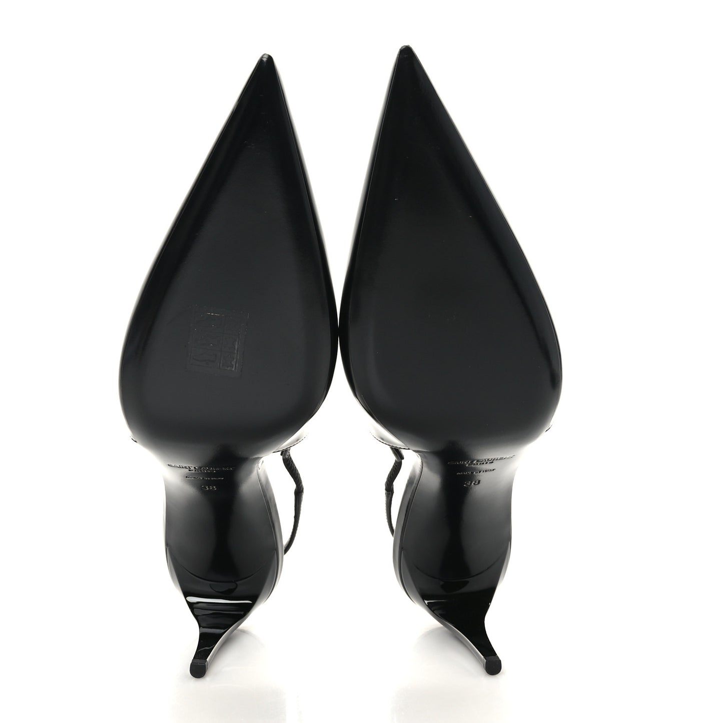 Patent Calfskin Slingback Kendall 90 Pumps 38 Black