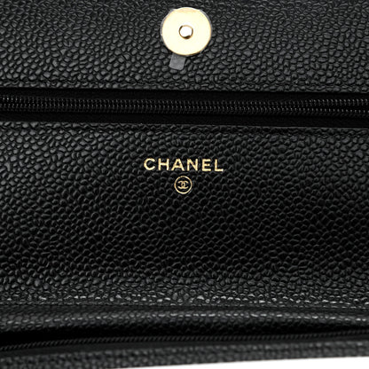 Chanel Caviar Quilted Wallet On Chain WOC Black 5 of 9