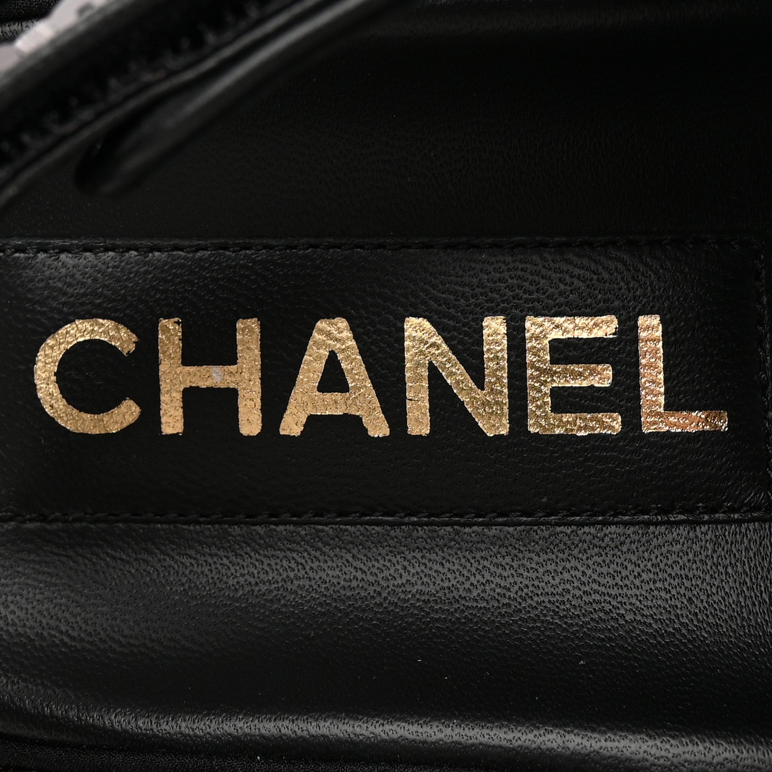 Chanel Sequin Knit Velcro Dad Sandals 37.5 Black 8 of 13