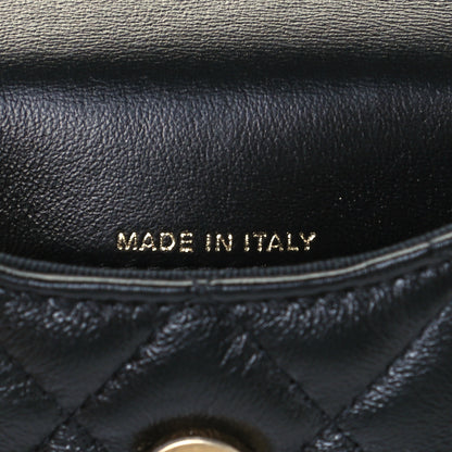 Chanel Lambskin Lacquered Metal Quilted Flap Chain Belt Bag Black 7 of 11