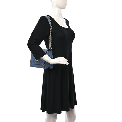 Louis Vuitton Epi Twist Shoulder Bag MM Denim Light 2 of 8