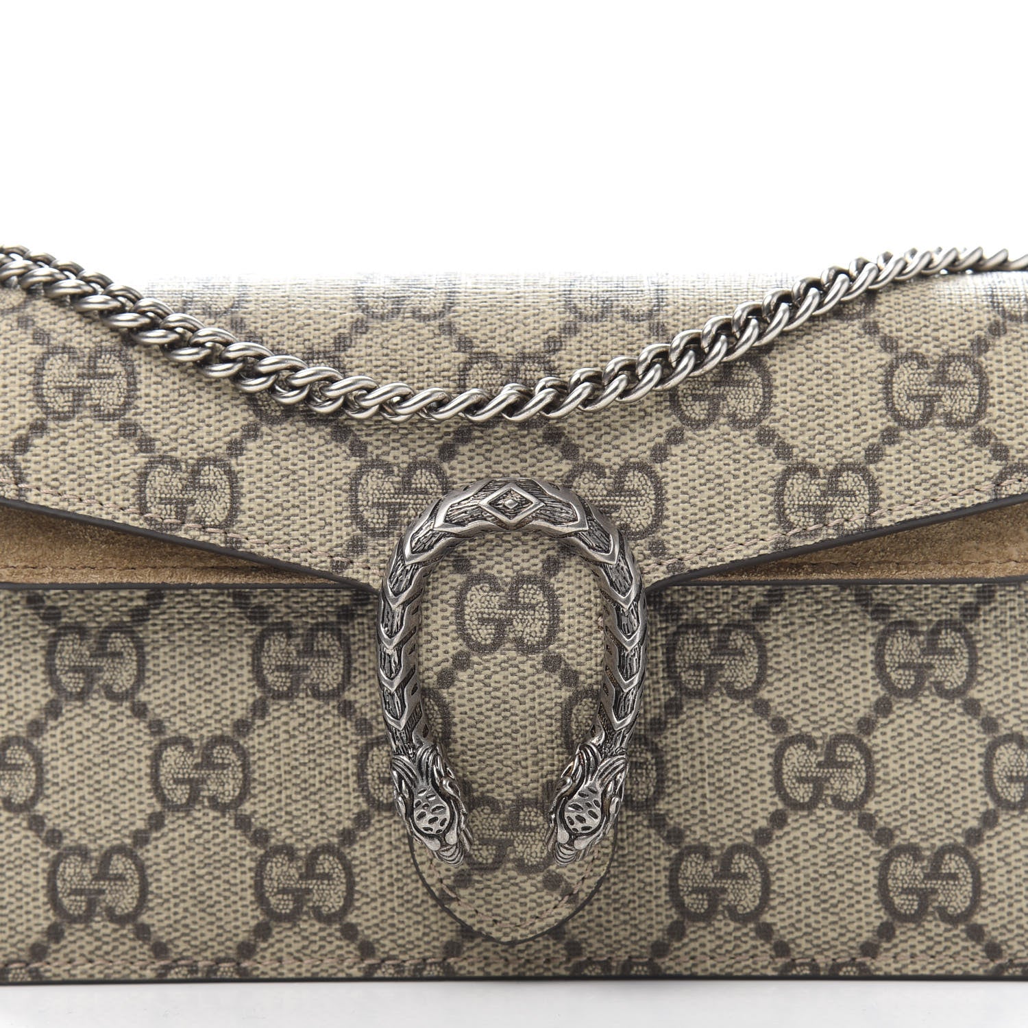 Gucci GG Supreme Monogram Super Mini Dionysus Shoulder Bag Taupe 10 of 11