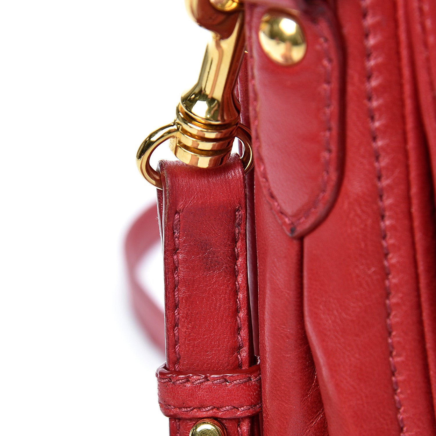 Miu Miu Nappa Padded Shoulder Bag Rubino 19 of 20