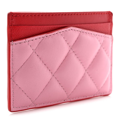 Alexander McQueen Lambskin Quilted Skull Card Holder Pastel Pink 3 of 9