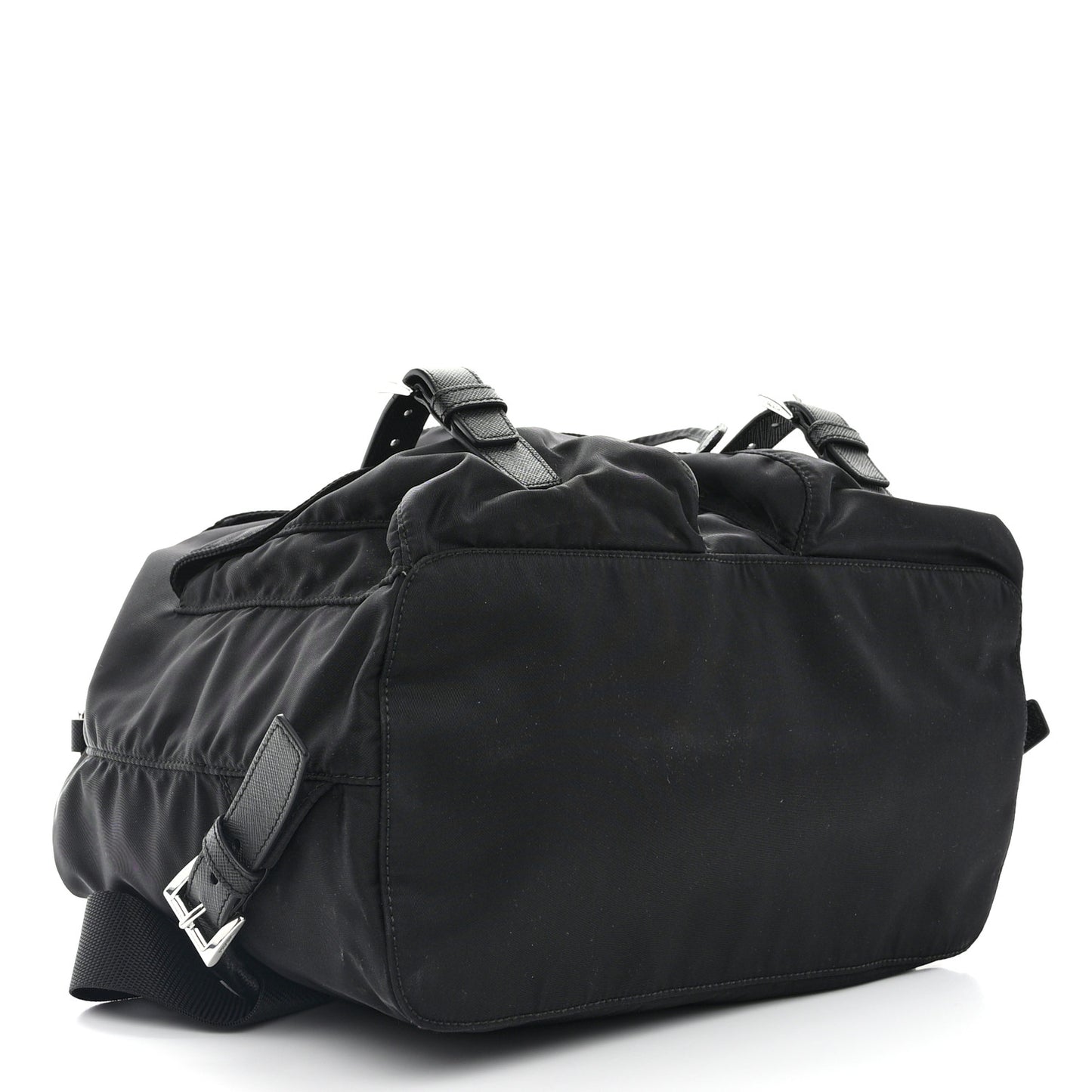 Re-Nylon Vela Saffiano Medium Backpack Black
