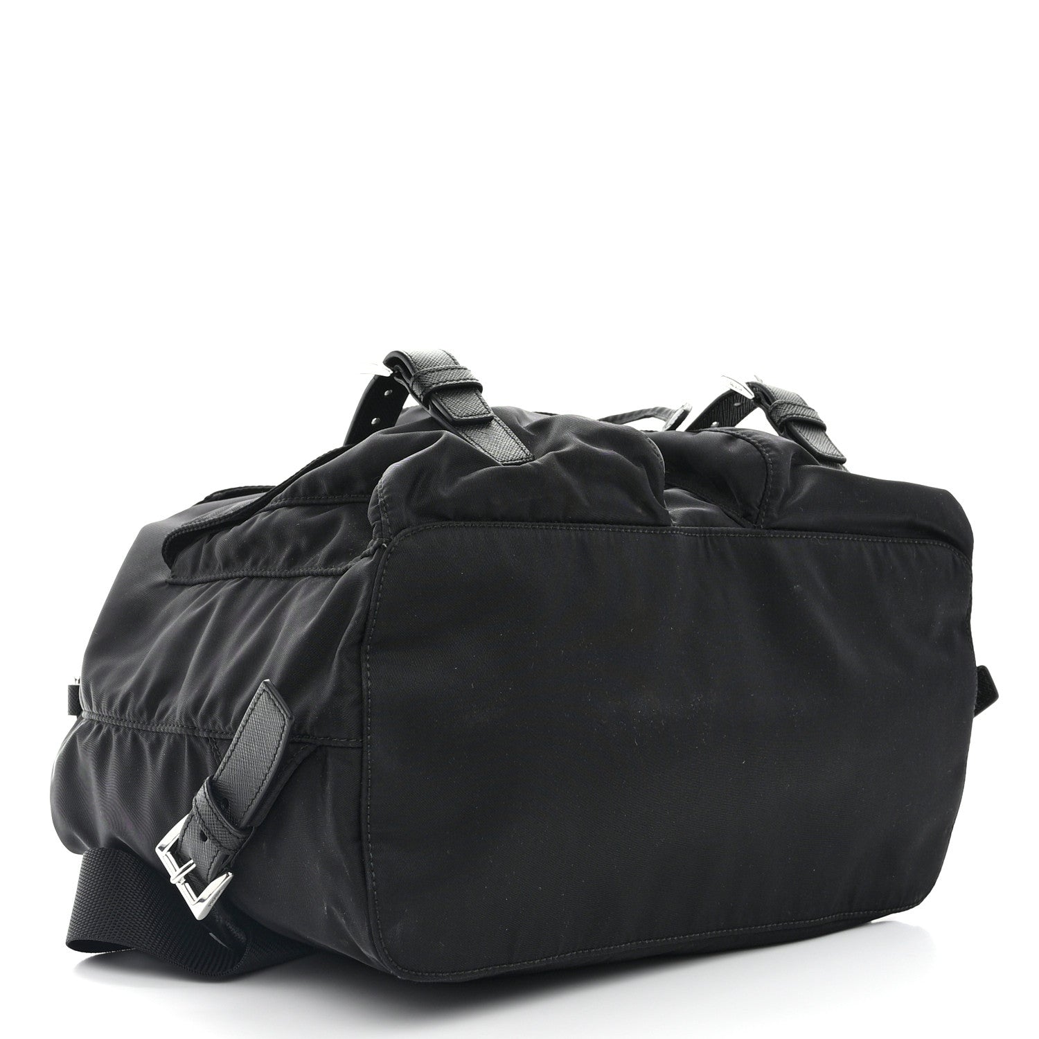 Prada Re-Nylon Vela Saffiano Medium Backpack Black 4 of 10
