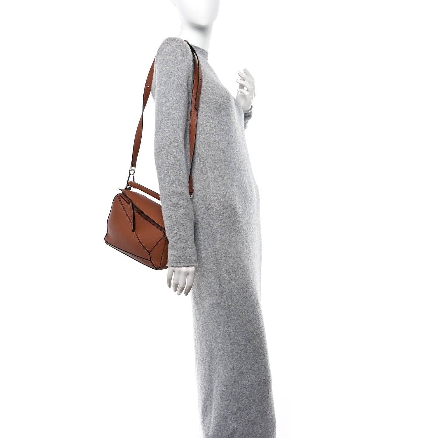 Loewe Calfskin Small Puzzle Bag Tan 2 of 9