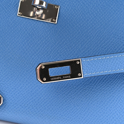 Hermes Epsom Kelly Longue Wallet Bleu Paradis 6 of 12
