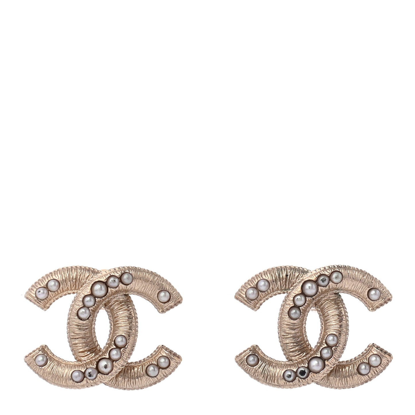 Pearl CC Earrings Gold