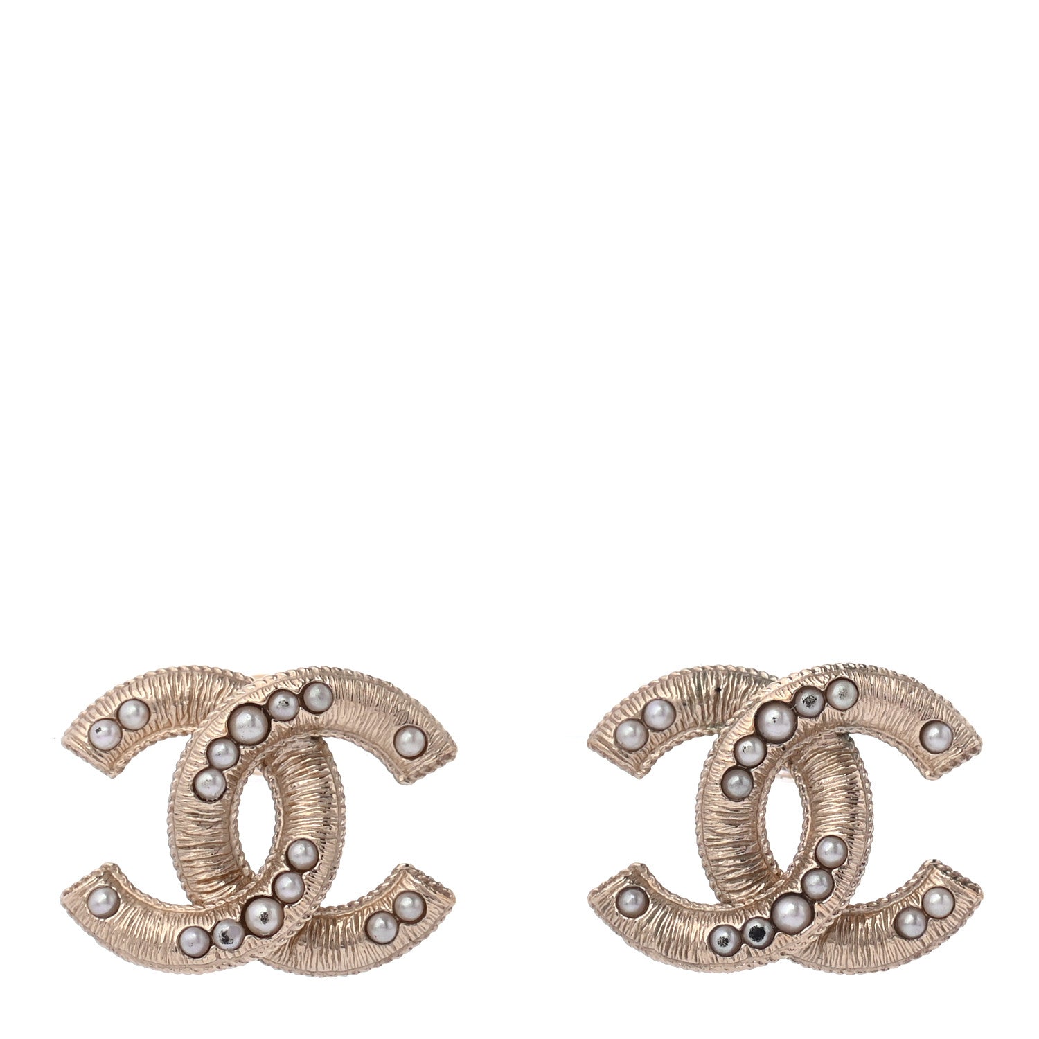Chanel Pearl CC Earrings Gold 2 of 8