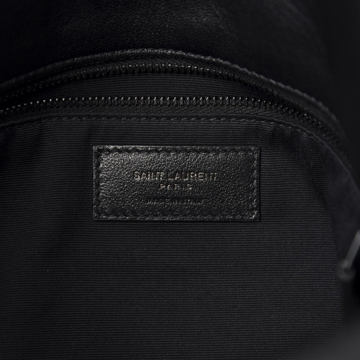 Lambskin Quilted Medium Loulou Puffer Monogram Chain Satchel Black