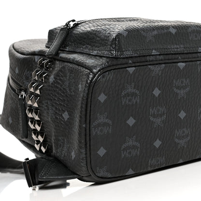 MCM Visetos Small Side Stud Stark Backpack Black 8 of 9