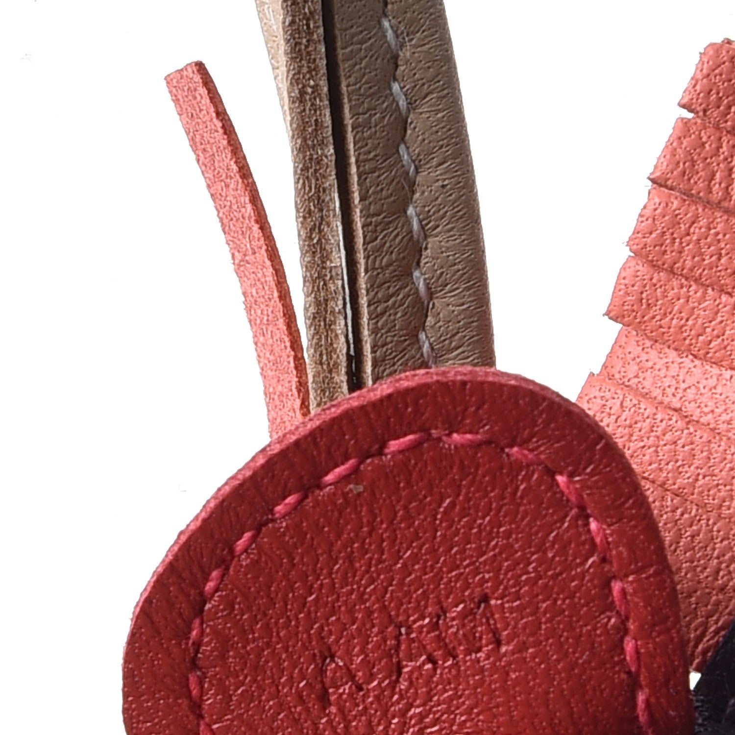 Hermes Milo Lambskin Grigri Rodeo Horse Bag Charm PM Raisin Flamingo Rouge Vif Argile 4 of 5