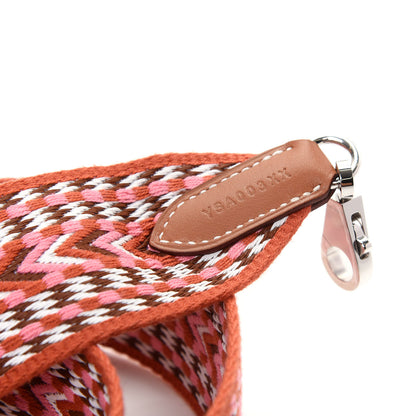 Hermes Toile Swift Sangle Allegro 50mm Shoulder Strap Rose Confetti White Gold 4 of 5