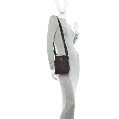 Prada Tessuto Nylon Small Flat Messenger Bag Brown 2 of 9