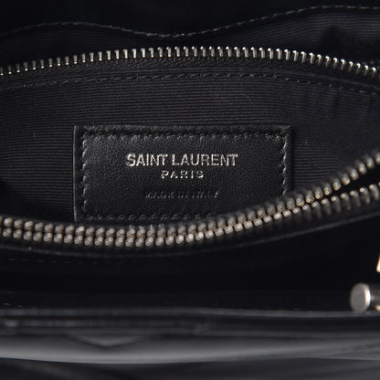 Saint Laurent Calfskin Y Quilted Monogram Small Loulou Shopper Black 6 of 10