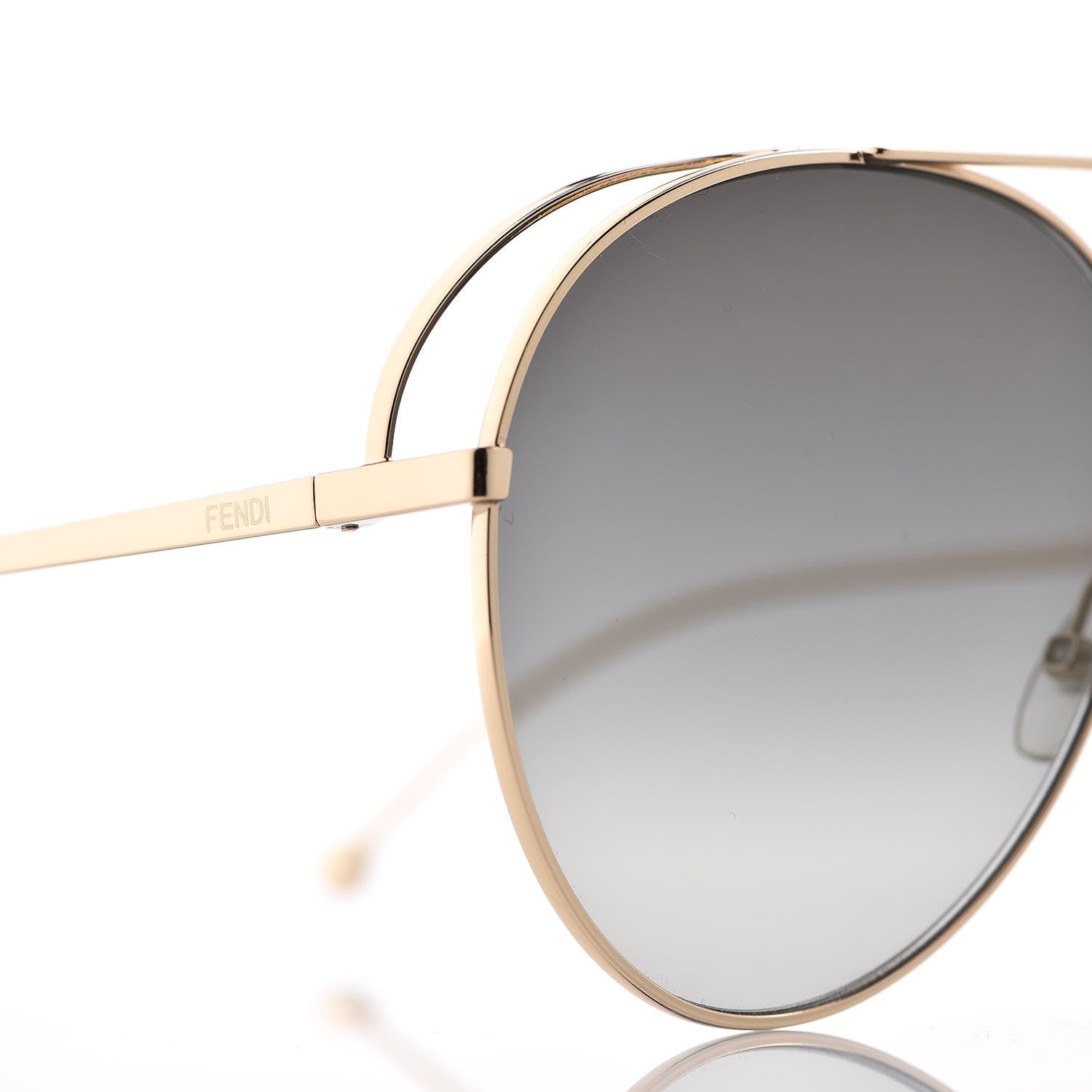 Fendi Metal Aviator Sunglasses FF0286/S Gold 7 of 8