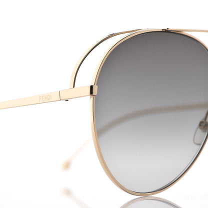 Fendi Metal Aviator Sunglasses FF0286/S Gold 7 of 8