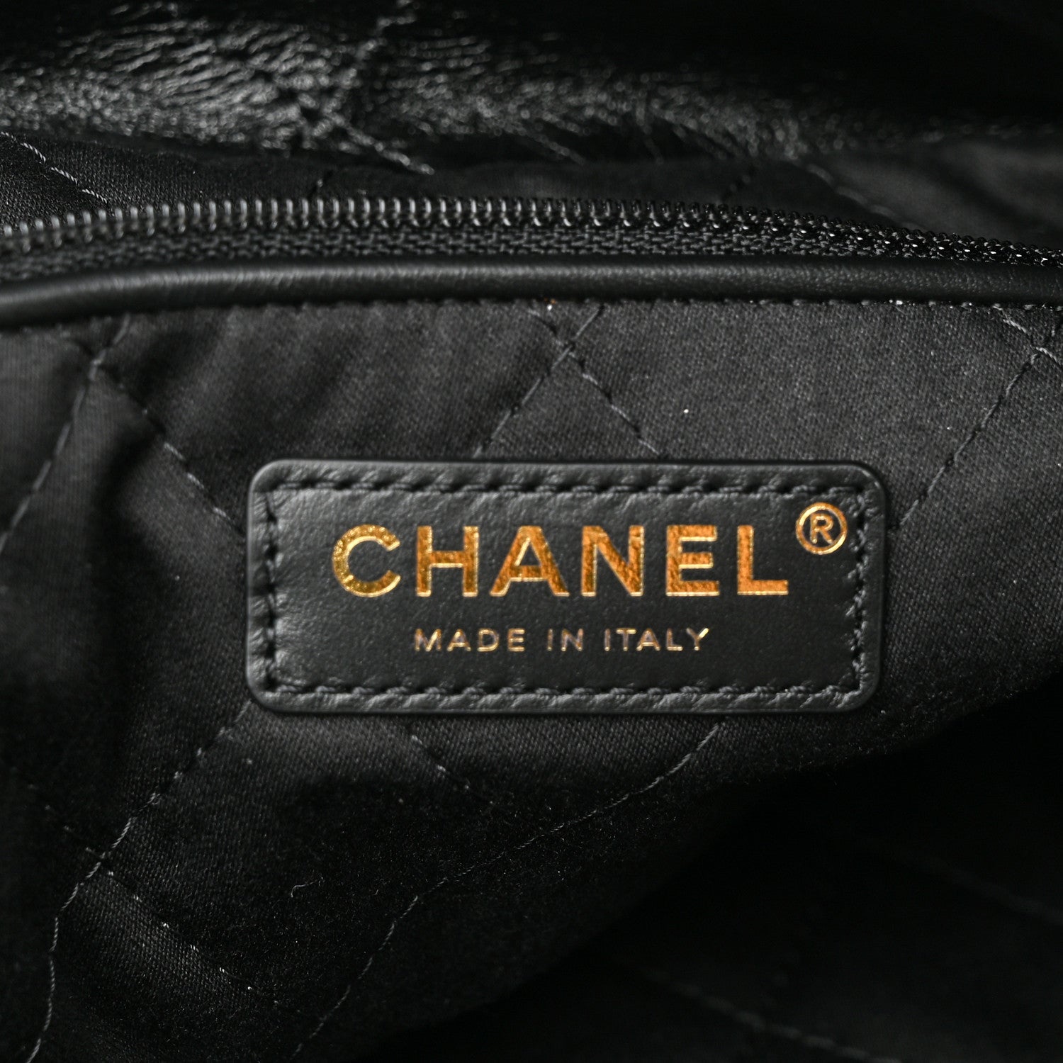 Chanel Shiny Calfskin Quilted Chanel 22 Black 7 of 11