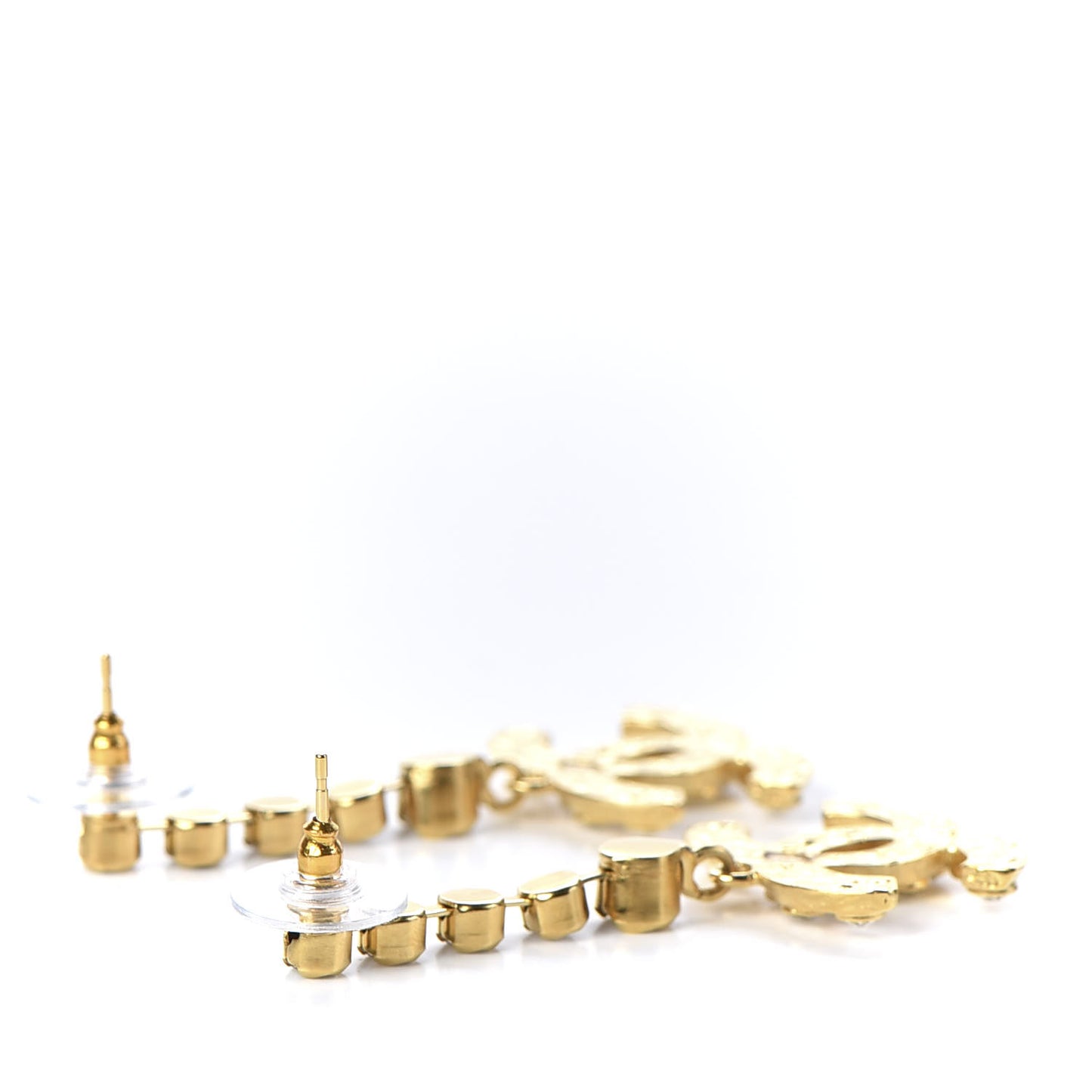 CC Crystal Drop Earrings Gold