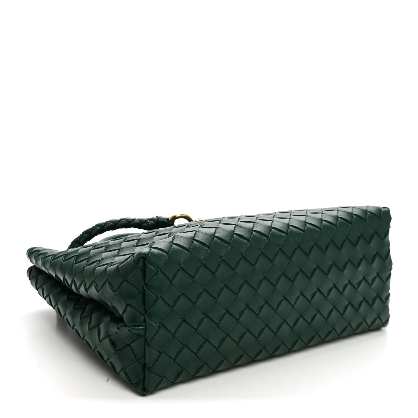 Nappa Intrecciato Medium Andiamo Shoulder Bag Emerald Green