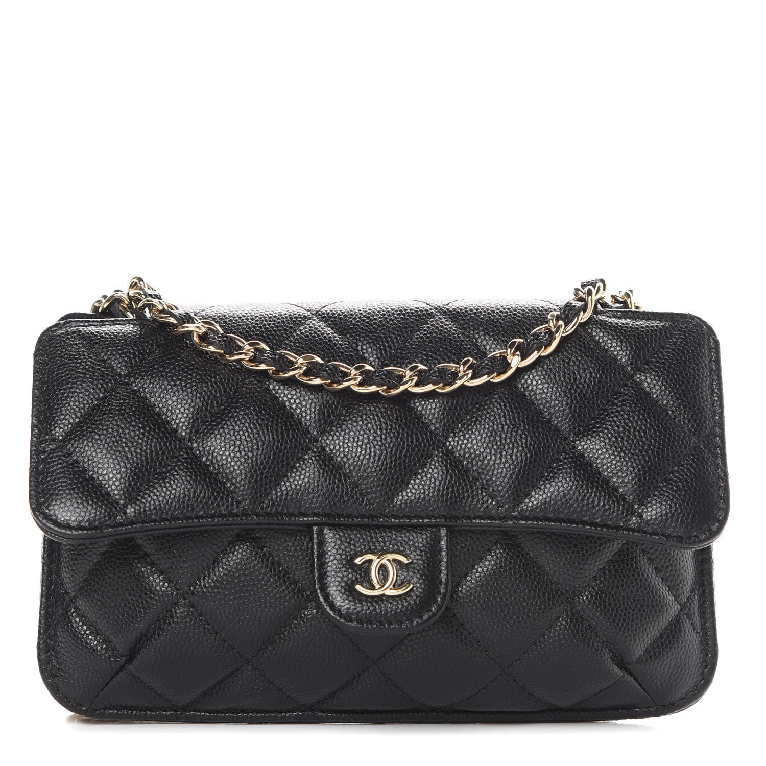 Chanel Caviar Fabric Graffiti Foldable Tote Bag With Chain Black Multicolor 1 of 20
