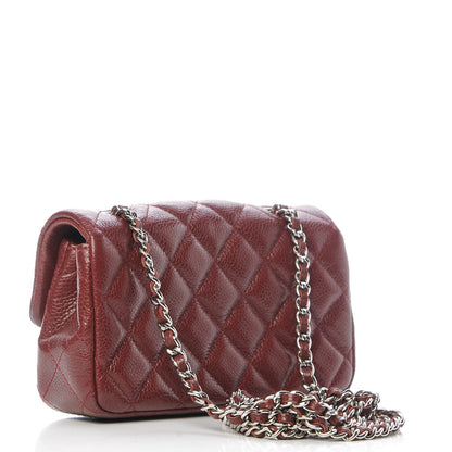 Chanel Caviar Quilted Extra Mini Flap Burgundy 3 of 13