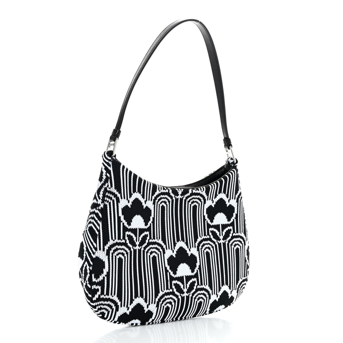 Maglia Jacquard Cleo Shoulder Bag Black White