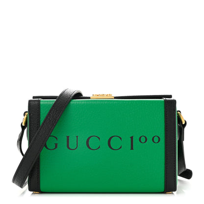 Gucci Grained Calfskin Gucci 100 Mini Bag Green 1 of 11