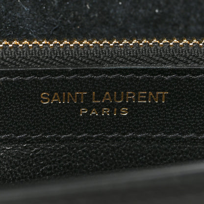 Saint Laurent Patent Calfskin Monogram Kate Wallet On Chain Black 6 of 6