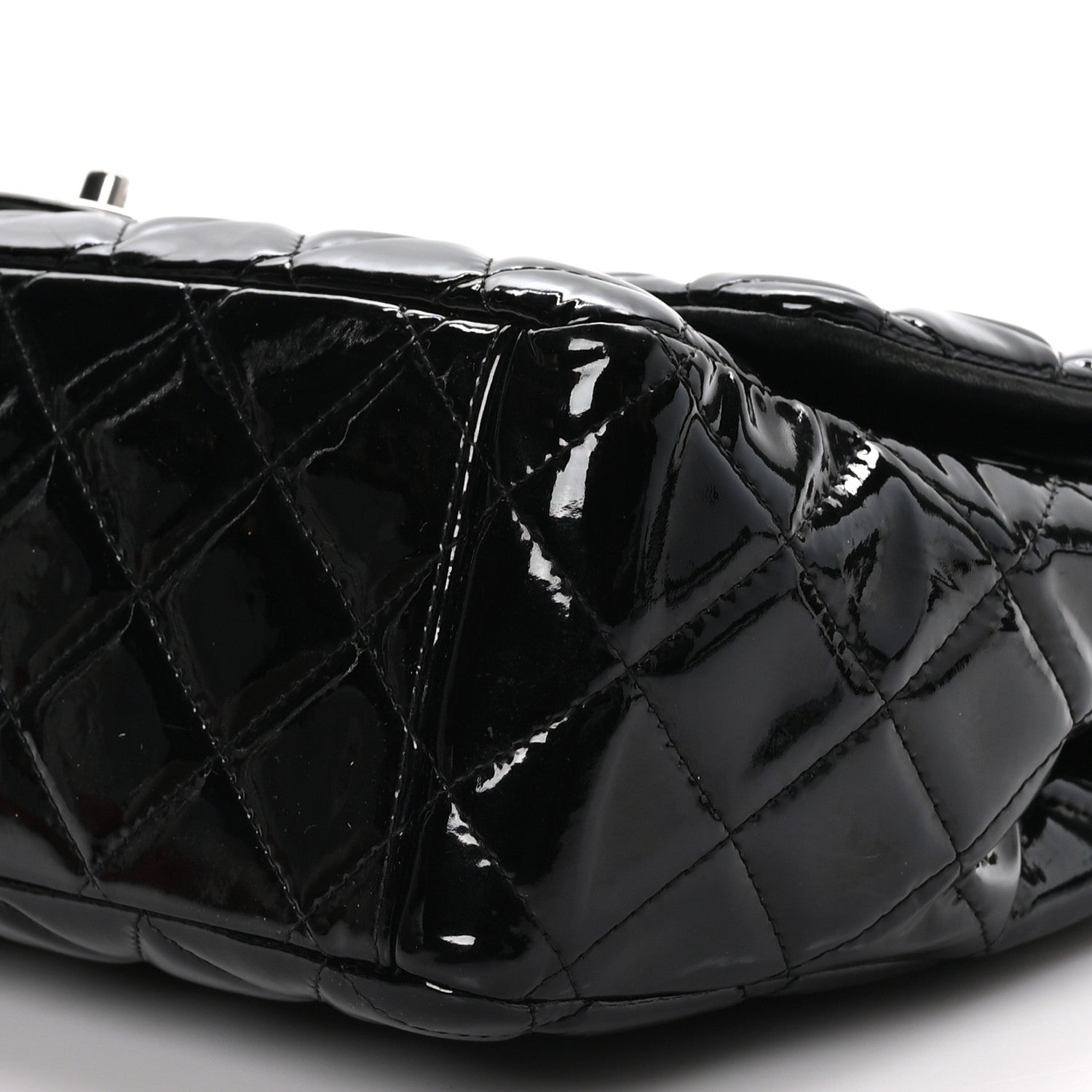 Chanel Patent Quilted Maxi Double Flap Black 9 of 9