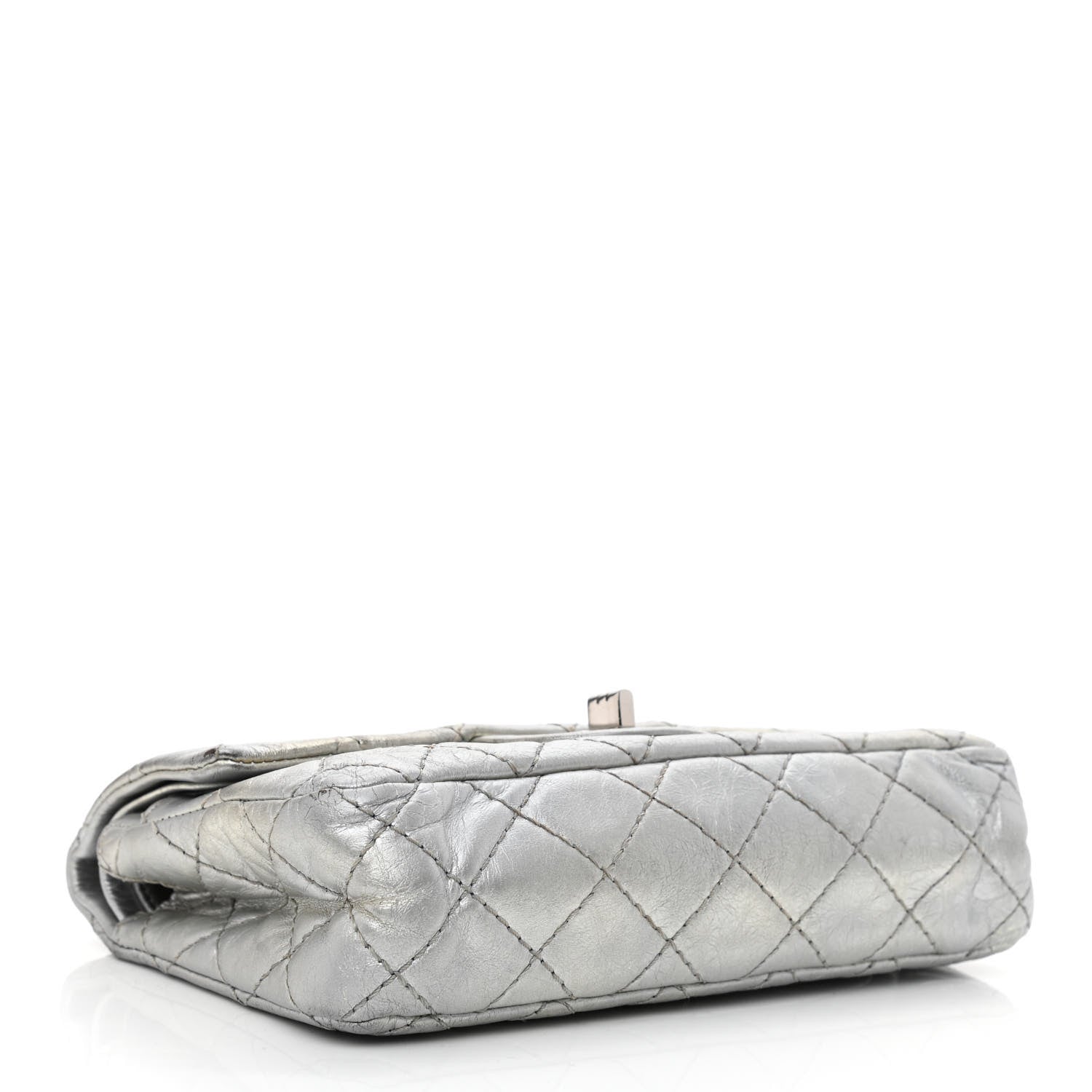 Chanel Metallic Aged Calfskin Quilted 2.55 Reissue 224 Flap Silver 4 of 10