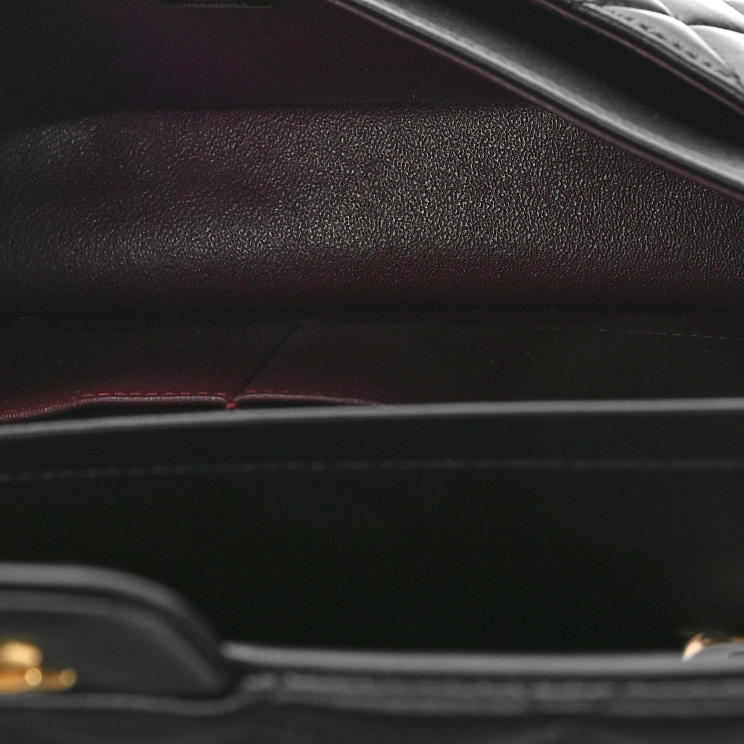 Lambskin Quilted Small Double Flap Black