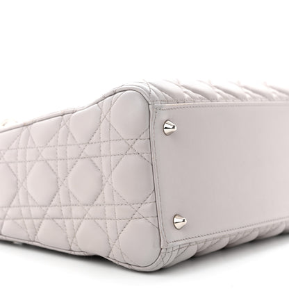 Christian Dior Lambskin Cannage Medium Lady Dior Grey 9 of 16