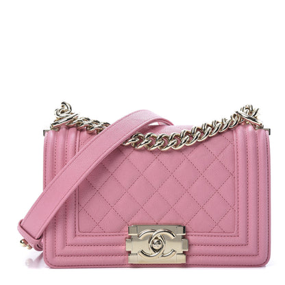 Chanel Caviar Quilted Small Boy Flap Light Pink 1 of 10
