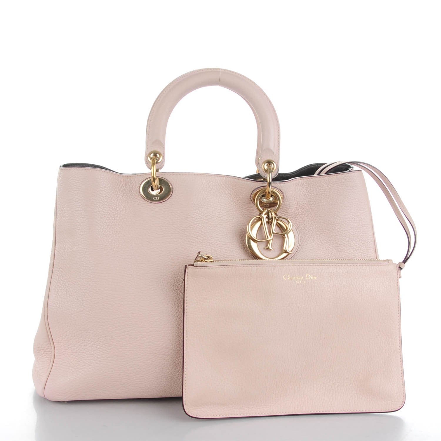 Christian Dior Bullcalf Large Diorissimo Tote Rose Poudre 3 of 8