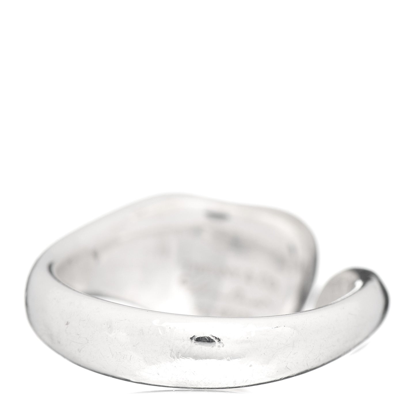 Sterling Silver Diamond Elsa Peretti Full Heart Ring 56 7.5