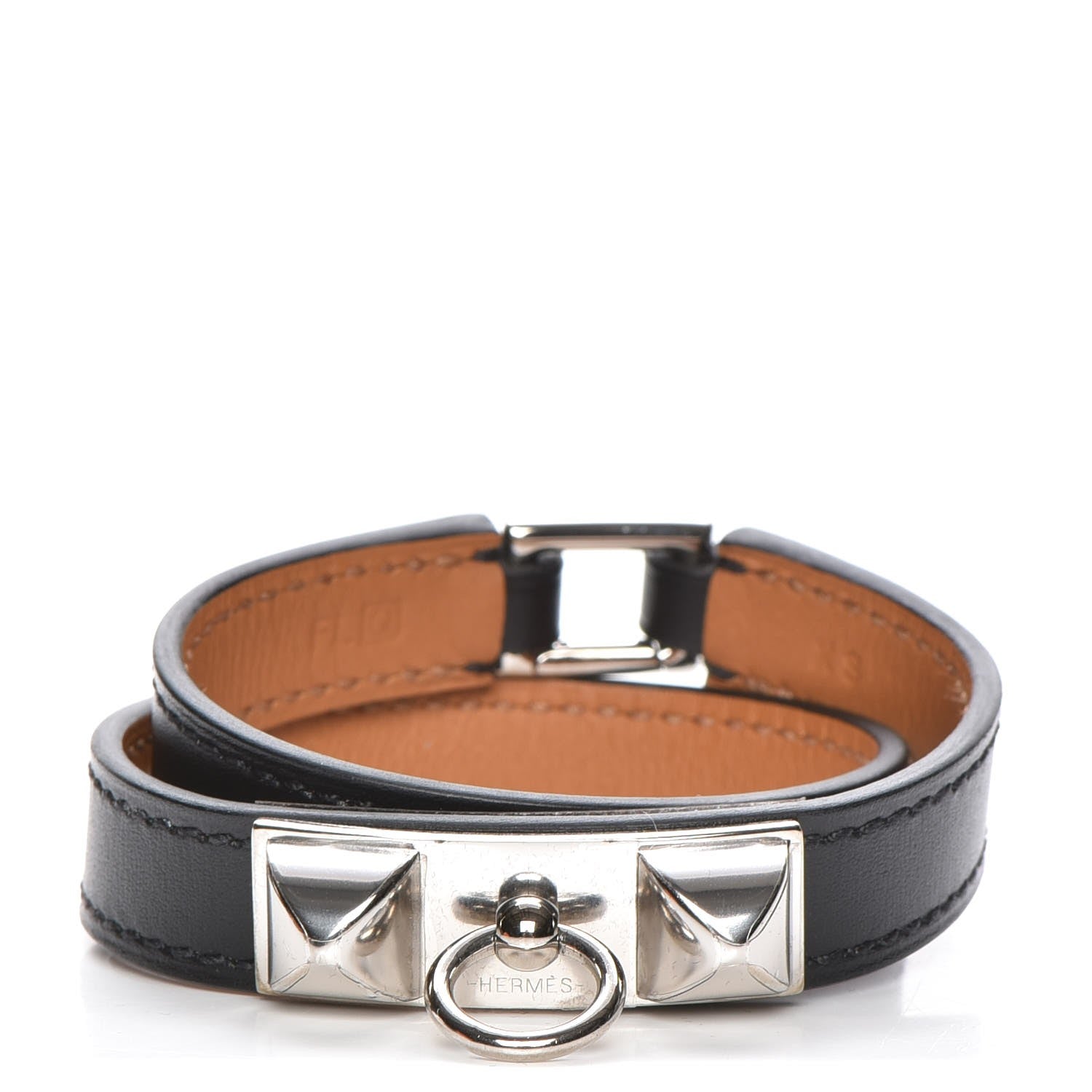 Hermes Chamonix Rivale Double Tour Bracelet XS Black 1 of 8