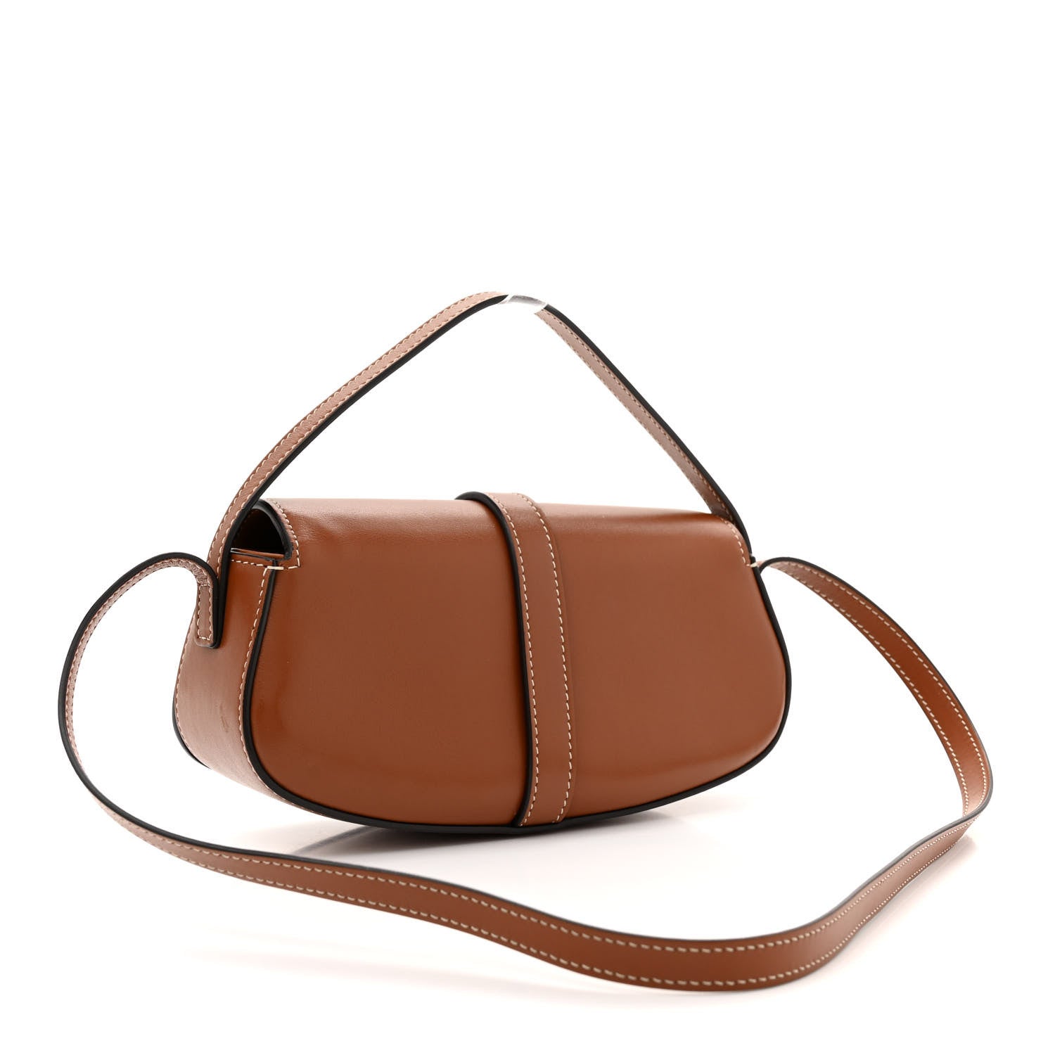 Celine Smooth Calfskin Tabou Clutch On Strap Tan 3 of 12