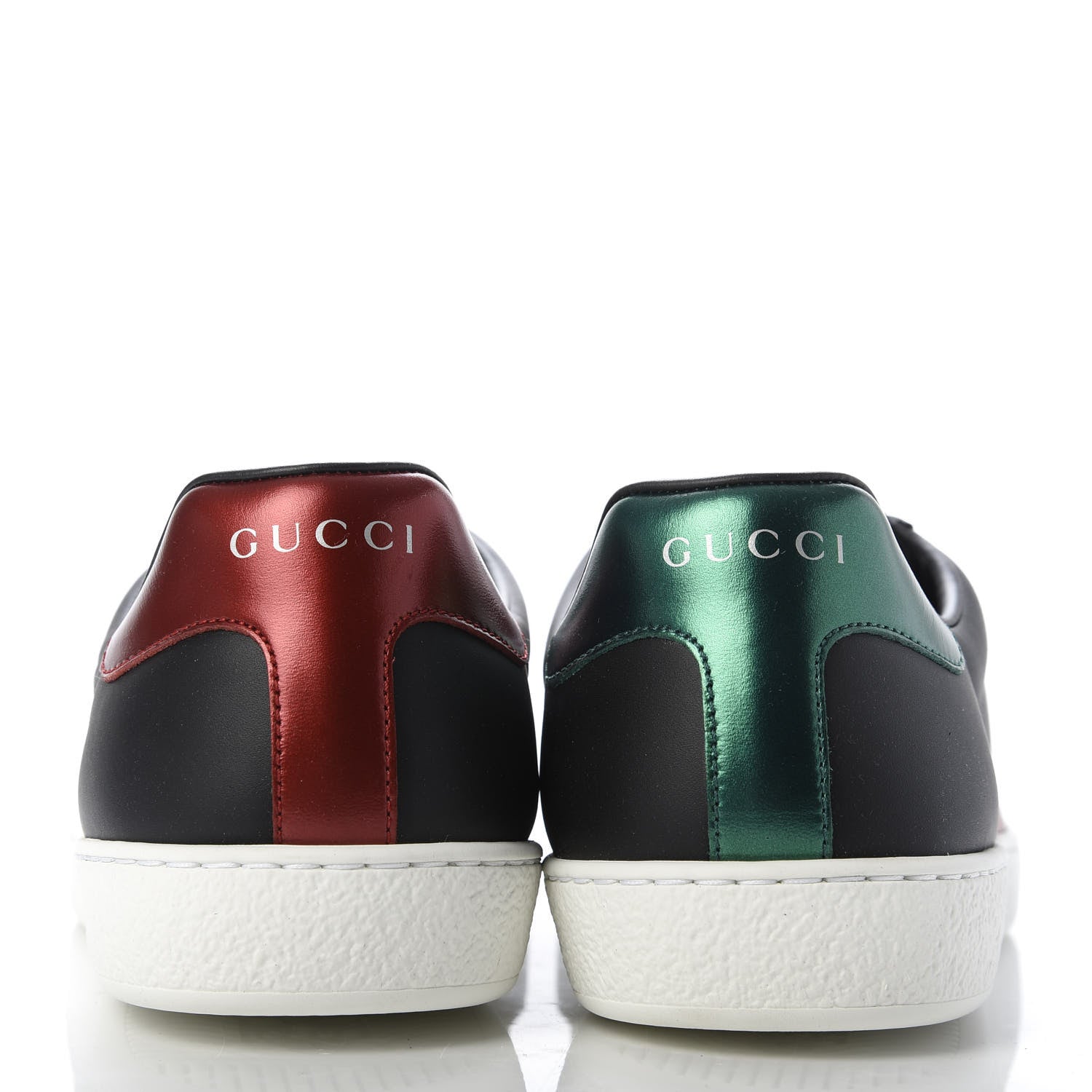 Gucci Calfskin Kingsnake Mens Ace Sneakers 9 Black Multicolor 6 of 9