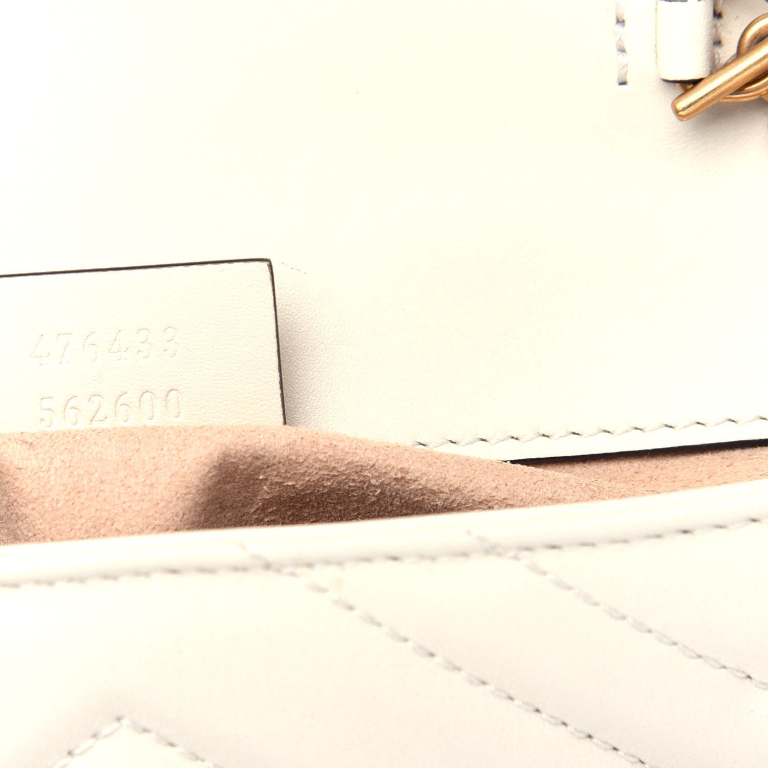 Gucci Calfskin Matelasse Super Mini GG Marmont Shoulder Bag White 7 of 11