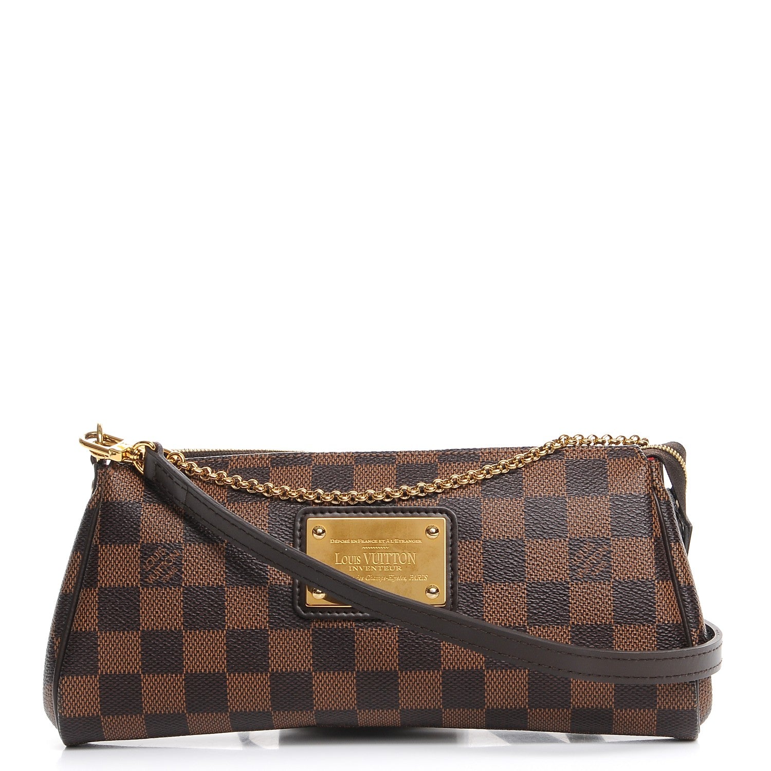 Louis Vuitton Damier Ebene Eva Clutch 1 of 8