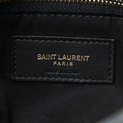 Saint Laurent Denim Quilted Toy Loulou Puffer Monogram Chain Satchel Rodeo Blue 6 of 9