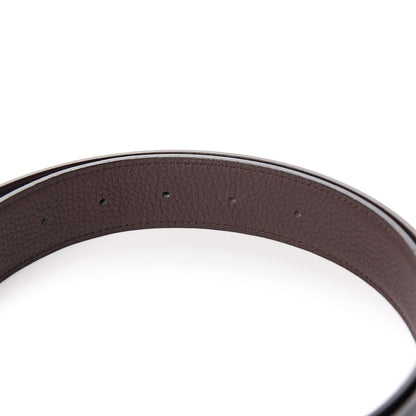Hermes Box Togo 32mm Constance H Belt 85 Black Chocolate 4 of 7