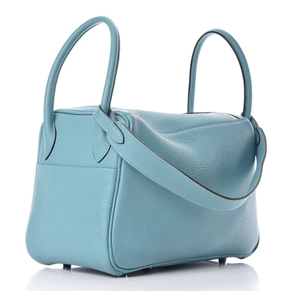Hermes Taurillon Clemence Lindy 26 Bleu Saint Cyr 3 of 10