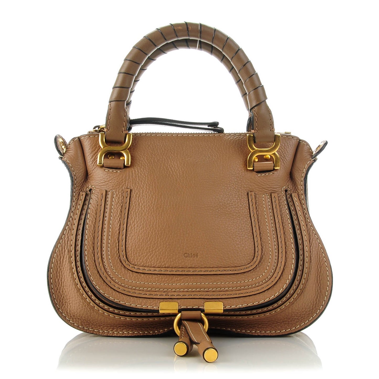 Calfskin Mini Marcie Satchel Nut