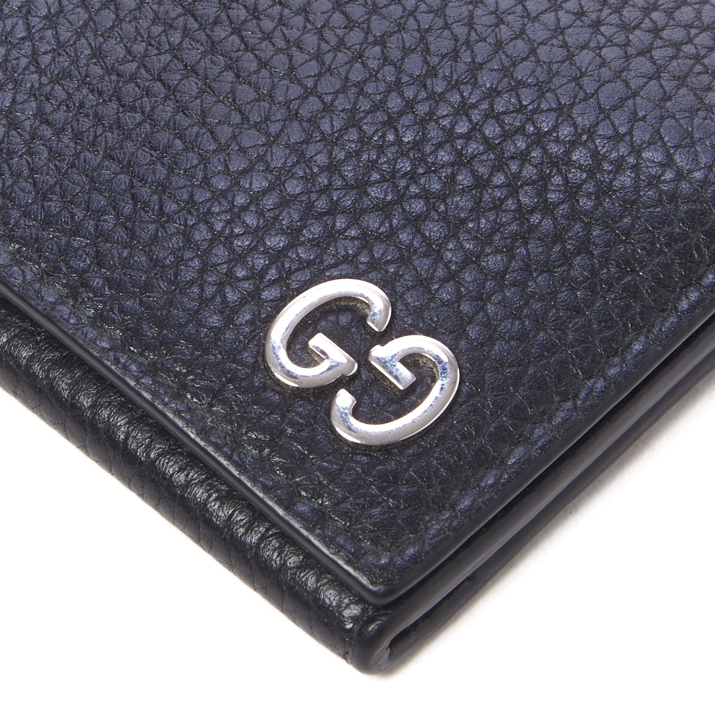 Gucci Pebbled Calfskin Dorian Card Case Black 5 of 8