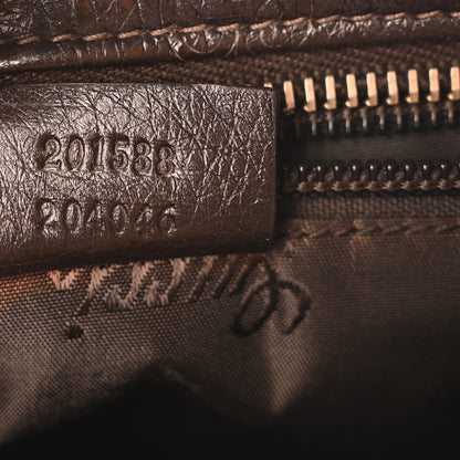 Gucci Guccissima Small Flat Messenger Bag Dark Brown 7 of 10