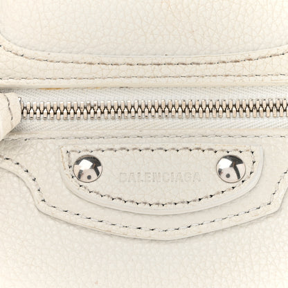 Balenciaga Grained Calfskin Neo Classic Silver Hardware Mini City White 8 of 16