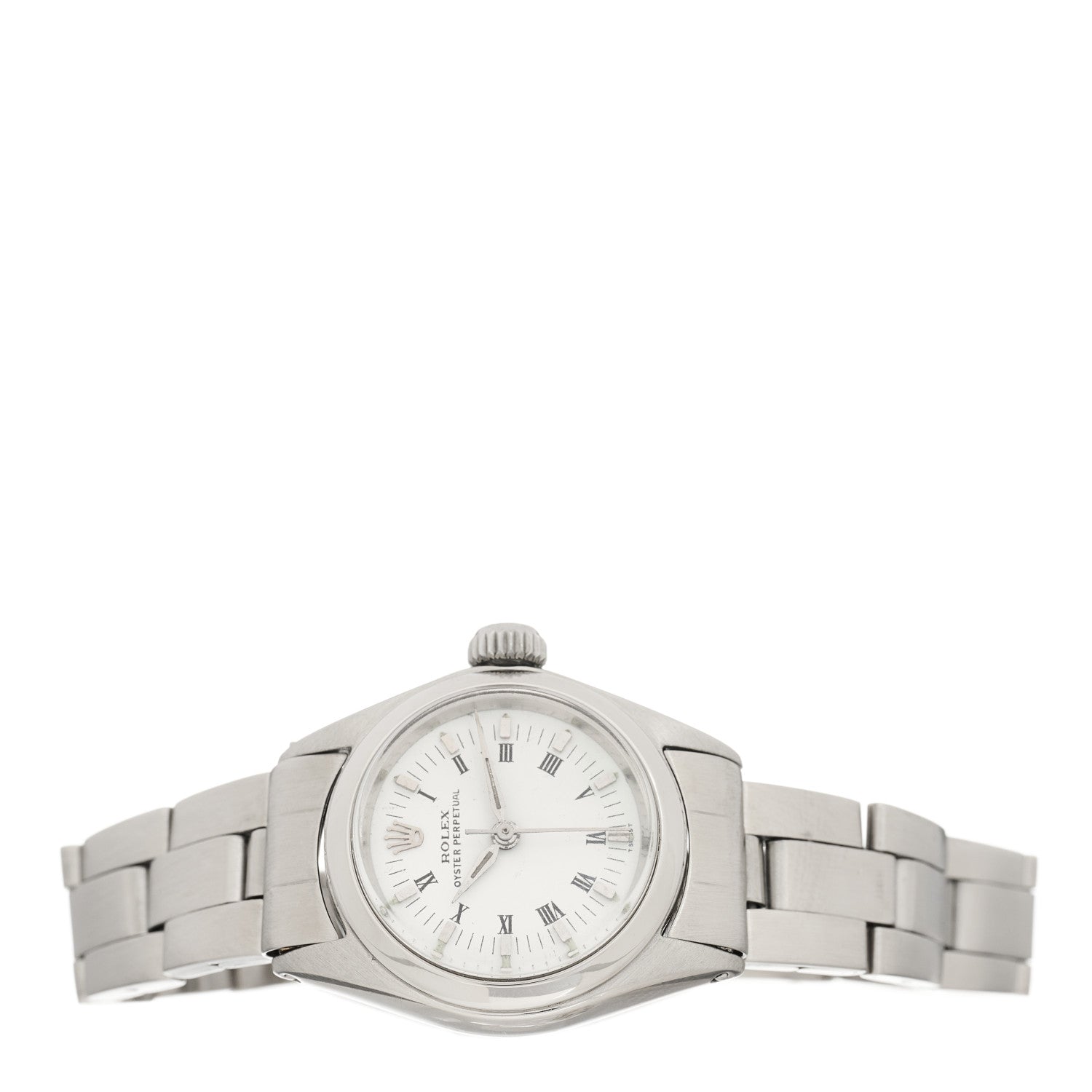 Rolex Stainless Steel 25mm Oyster Perpetual Watch White Roman 6618 2 of 4